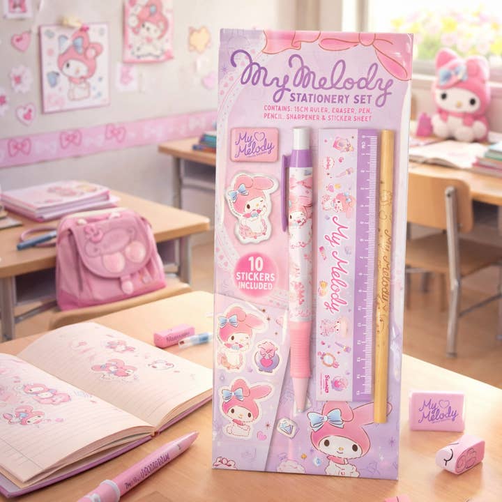 Sanrio My Melody - Stationery Set 6-Piece for wholesale by Mad Monkey GmbH