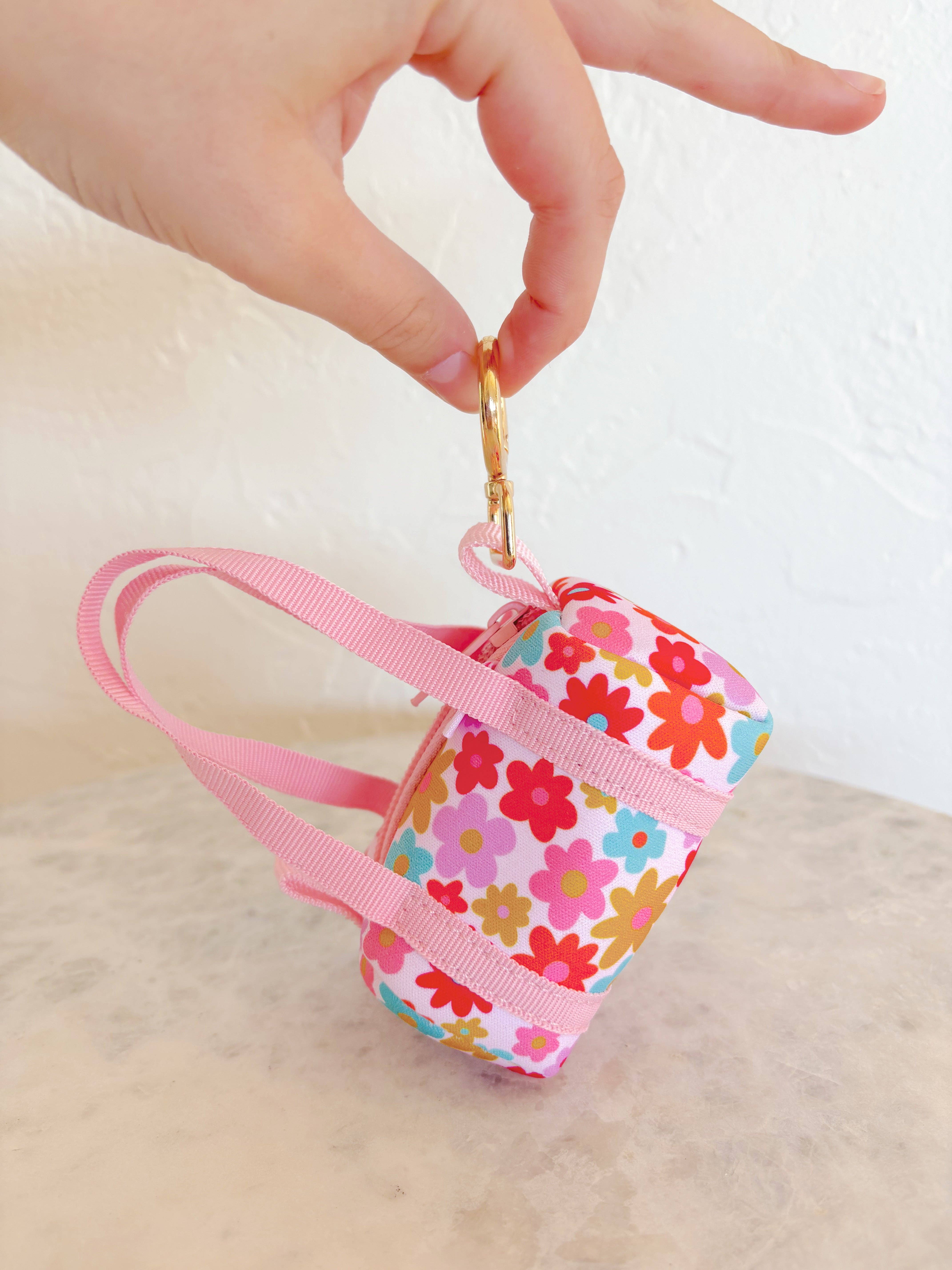 Elle Nicole - Wholesale Keychain - Women's - Bag Charm - Mini Purse Keychain - Retro Floral3