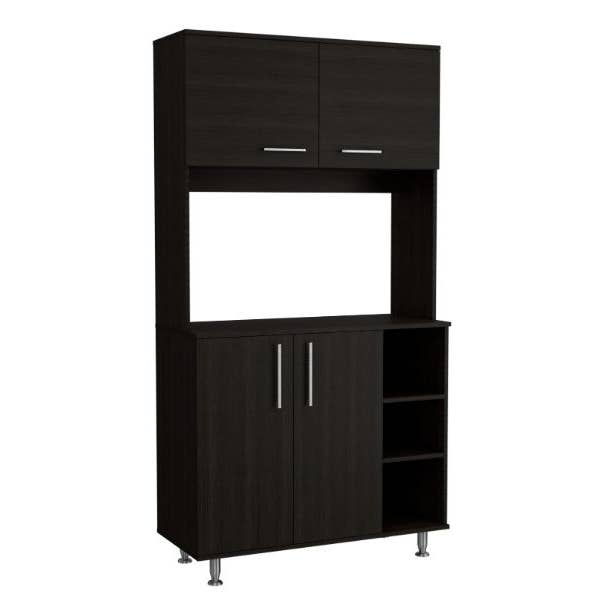 TUHOME FURNITURE - Wholesale Kitchen Storage/Organizer - 95 Pantry Kit, Four Legs, Double Door Cabinet, Three Shelves8