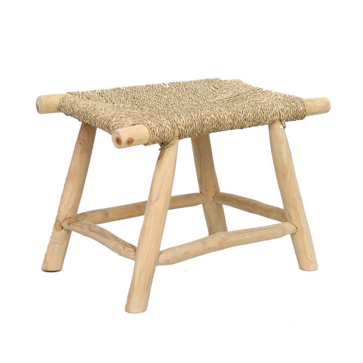 Tabouret The Porto Seagrass - Naturel - M pour la vente par Bazar Bizar Living
