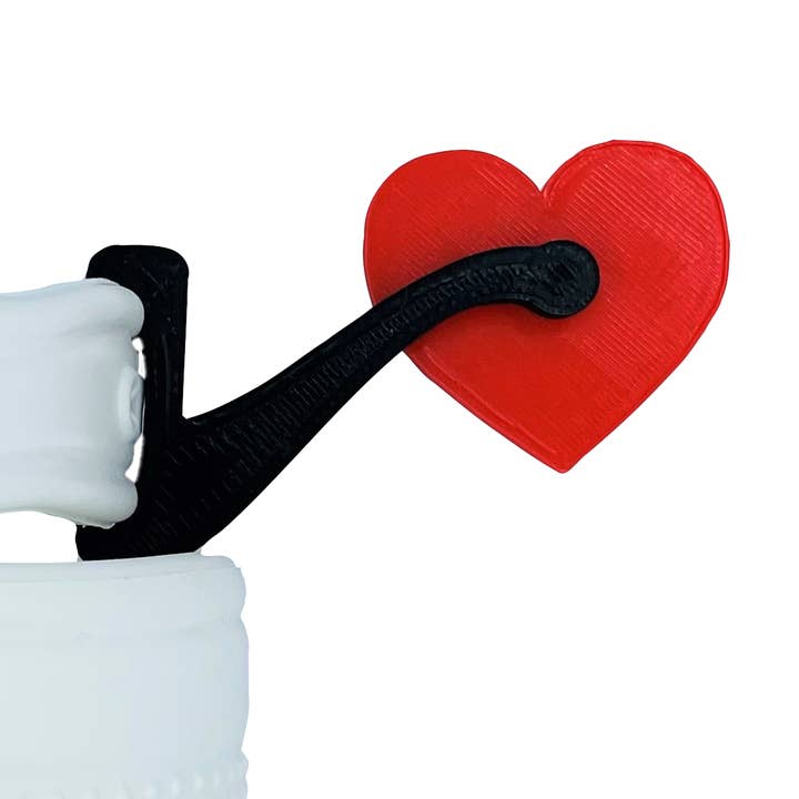 ShoeTails Mini Spinning Spurs noirs avec cœur rouge pour Crocs* (1 paire) pour la vente par ShoeTails