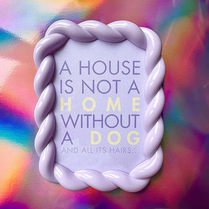 Poster A5 THUIS MET EEN HOND voor wholesale door LOLLYPOPARTSTUDIO