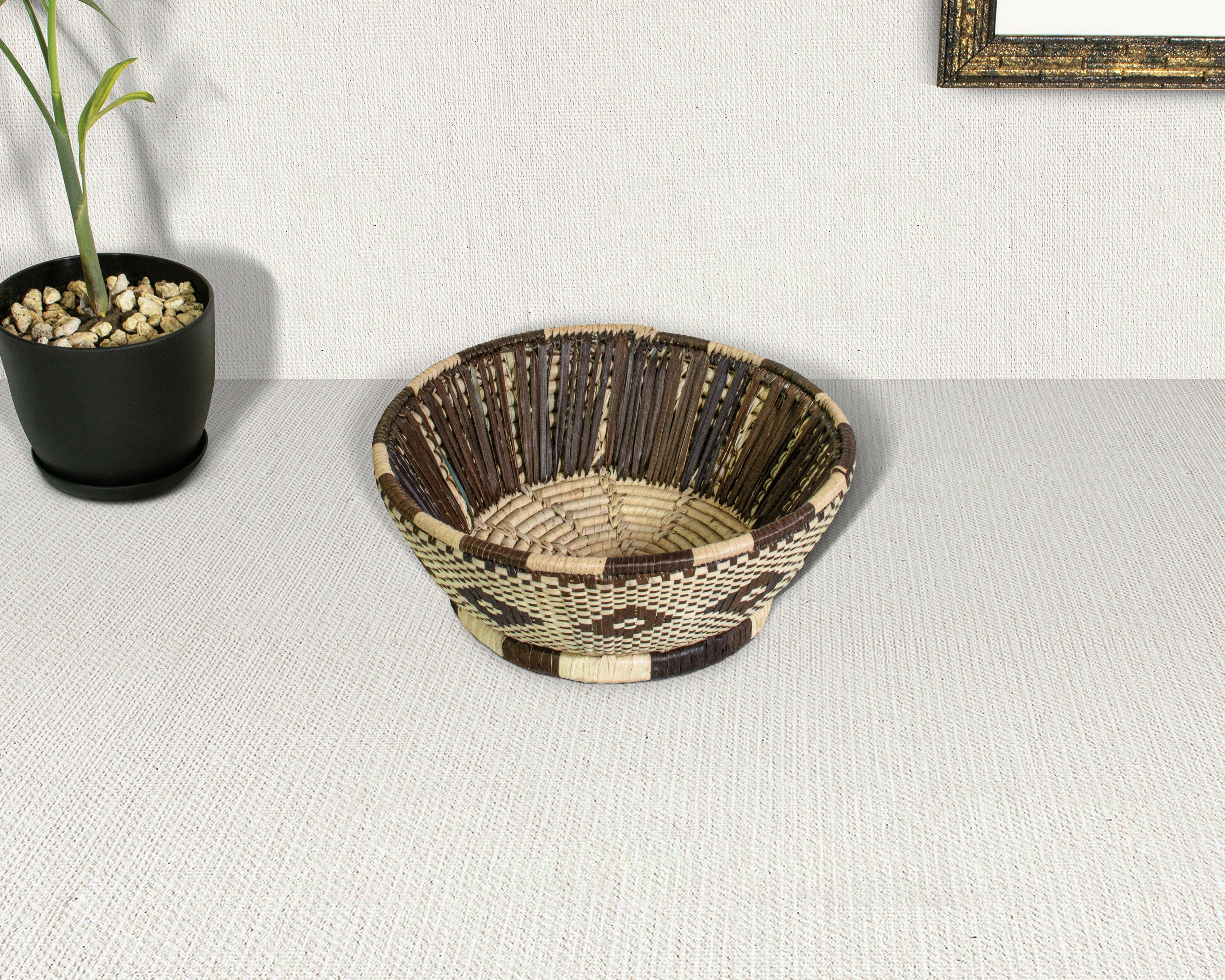 ArtisanalEmporiumLLC - Wholesale Fruit Basket - Brown Jupiter - Fruit & Vegetable Bowl Basket 7-inch 6