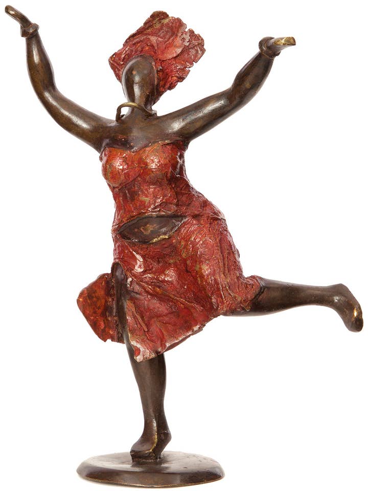 Dancing Joy Burkina Bronze Sculpture for wholesale by Swahili | AFRICAN MODERN