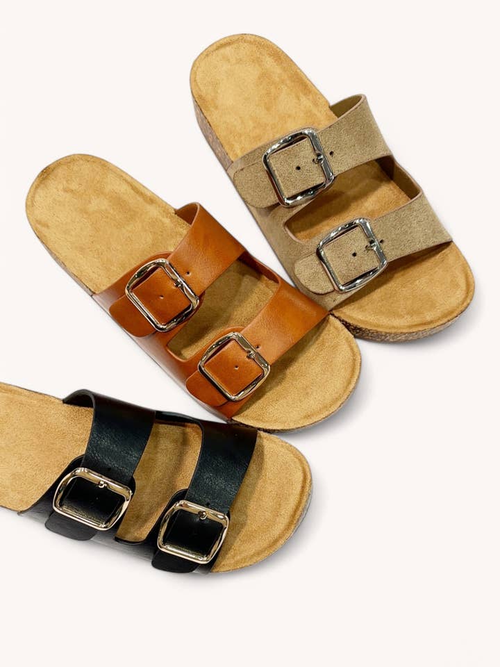 CCOCCI – wholesale Sandaler - Dam – CHAMPION-81 DUBBELSPÄNNE KORKSANDALER