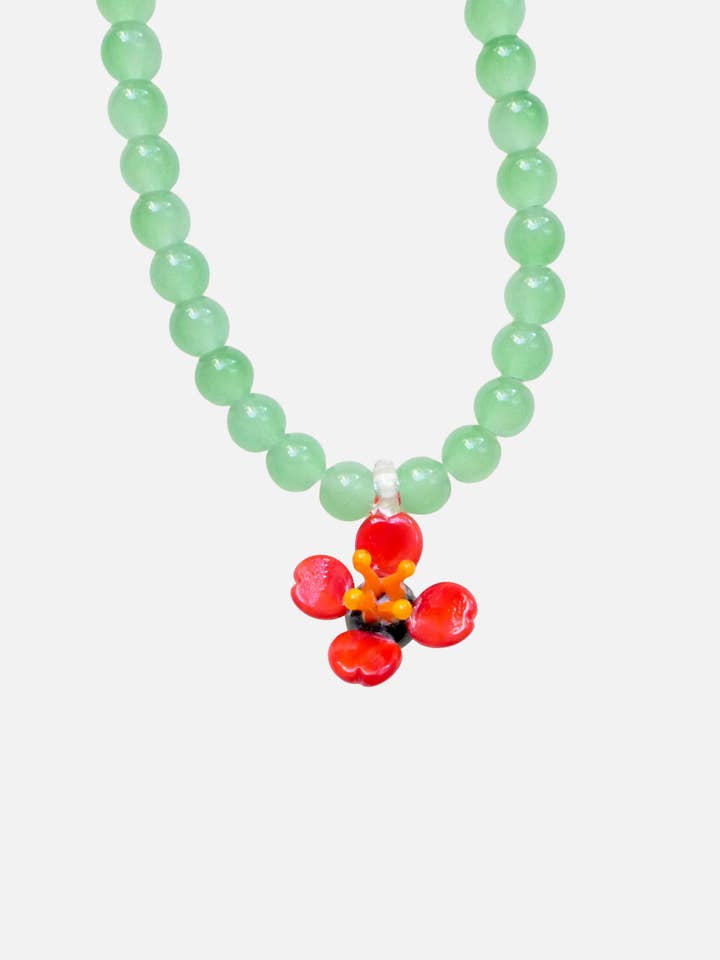 Rød Blomst & Grønne Perler for engroshandel hos Le Club Olive