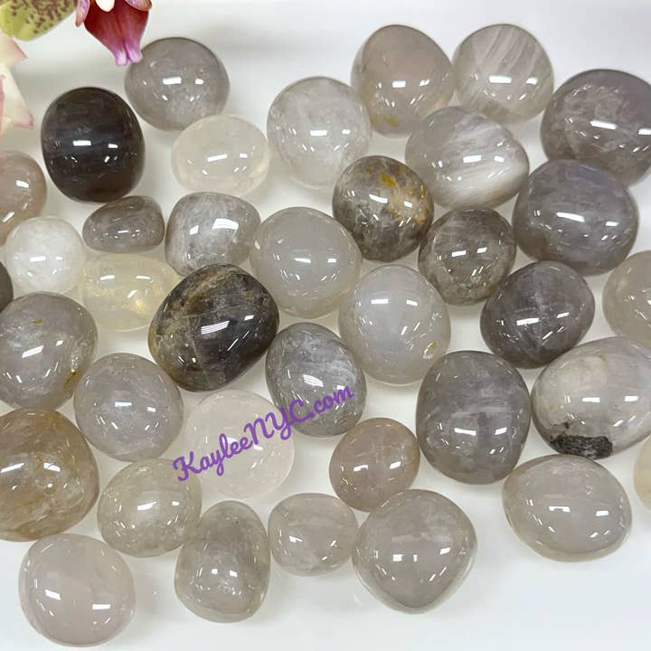 2 libras de quartzo rosa azul natural polido para cura energética por atacado de KayleeNYC