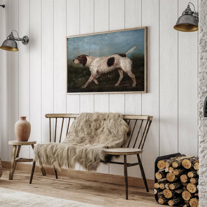 Sugar & Canvas - Wholesale Art Print - Vintage Dog Painting La Gousse Animal Art Print VP1843