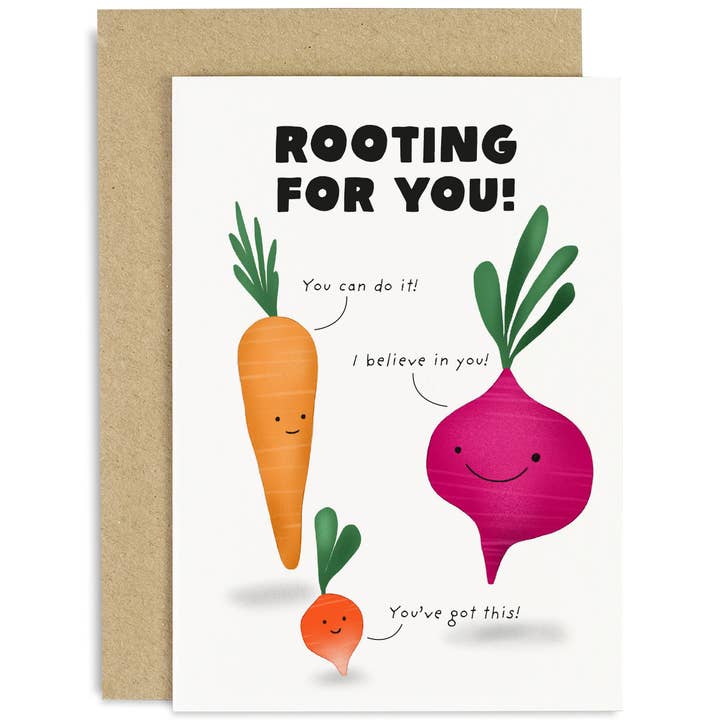 Rooting For You Good Luck Card - Exams Graduation New Job for wholesale by Old English Company