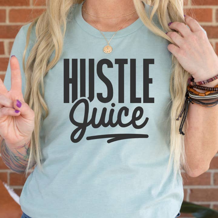 T-shirt graphique Hustle Juice pour la vente par Londas Trendy Tees