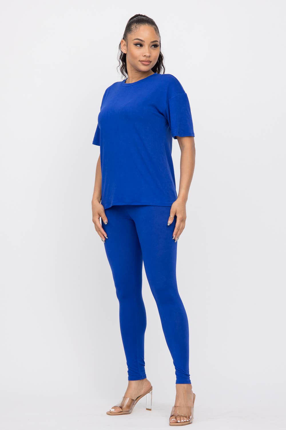 Julia by LoveJ - Wholesale Top & Pant Set (NOT Loungewear) - Women's - Plus Size Brushed Dty Round Neck Top Leggings Set15