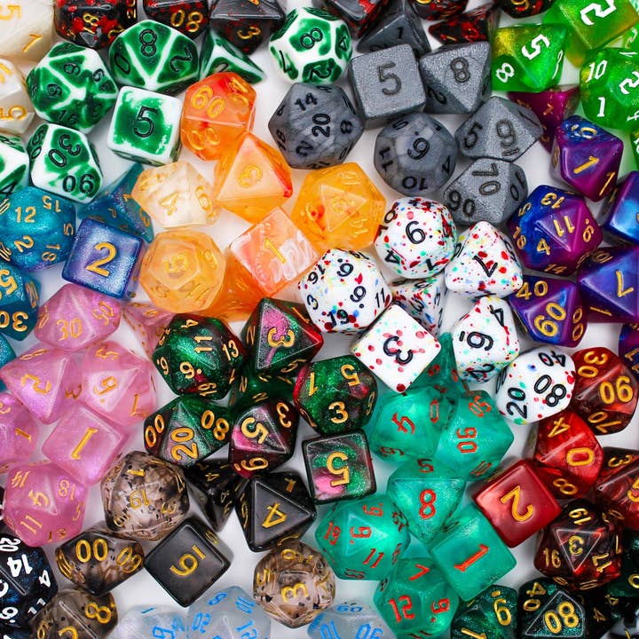 20 Acrylic / Resin Dice Sets | The Best Sellers for wholesale by Mystery Dice Goblin