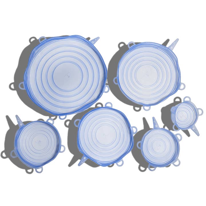 Glitterwicks - Venta al por mayor Recipientes para alimentos - Tapas elásticas para cuencos, paquete de 6 - Silicona apta para alimentos1