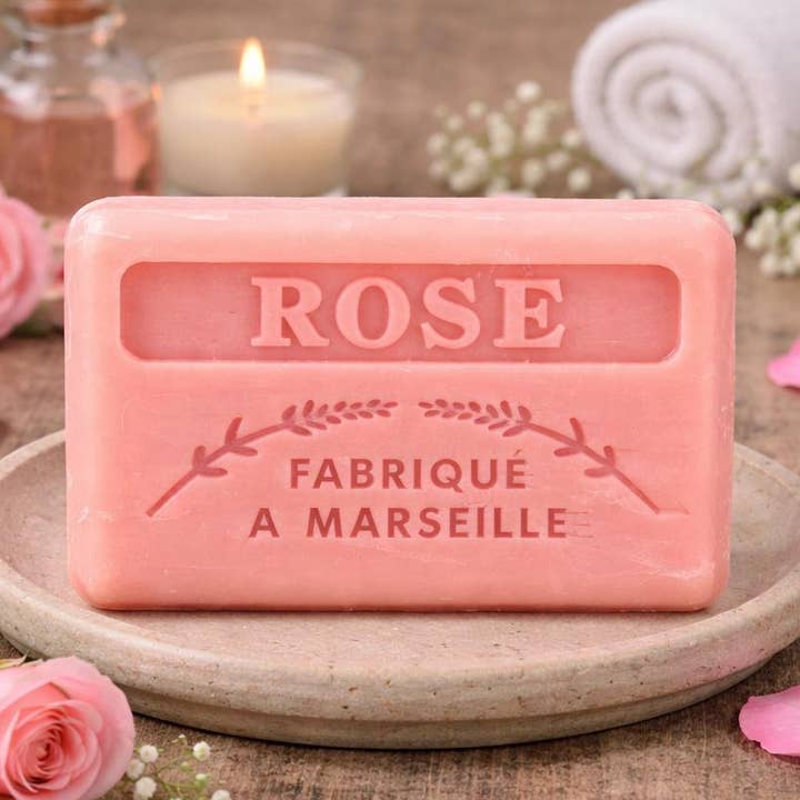 125 g fransk sæbe med rosenolie - engros for engroshandel hos French Soap Wholesale