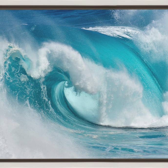 Wall art When the ocean turns into blue fire Canvas Print for wholesale by GTA ART