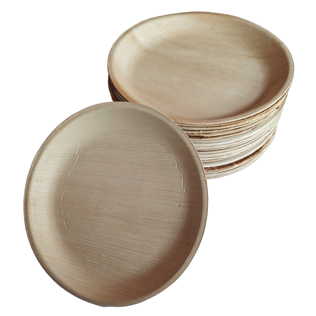 MicRic – wholesale Disposable plate – Palm Leaf 10" Round Plate (250 Buy By Box $0.39 each)5