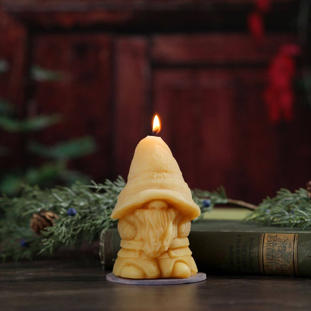 Big Dipper Wax Works - Wholesale Novelty Candle - Holiday Gnome Candle – Large – 100% Pure Beeswax4