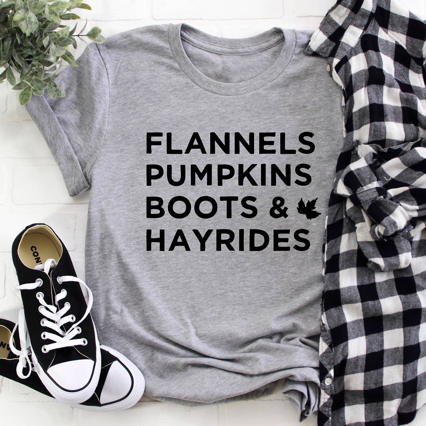 Zoe Creative Co - Vendita all'ingrosso Maglietta serigrafata - Donna - Flannels Pumpkins Boots Hayrides T-Shirt Autunno Camicia Ottobre14