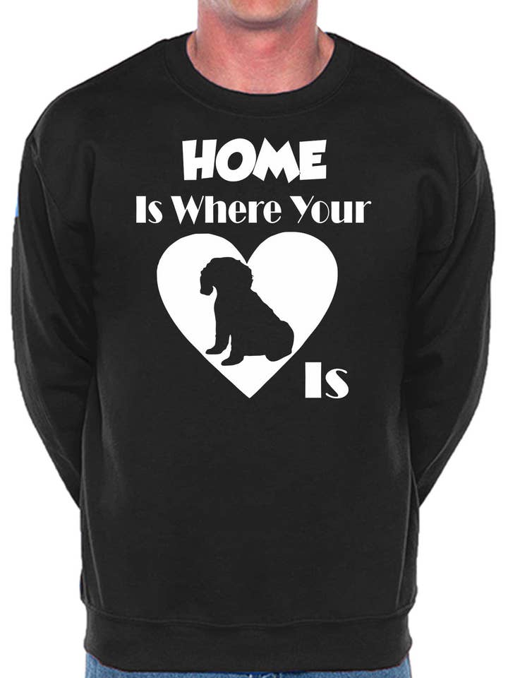 Home Is Where The Cavapoo Is Dog Lover uniseks sweatshirt voor wholesale door Print4U