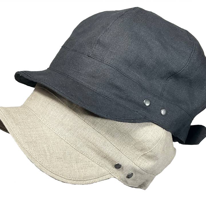 DCP Designs - Wholesale Newsboy/Schoolboy Hat - Women's - Linen Summer Cap, Newsboy style tie, Code HDC-L:6