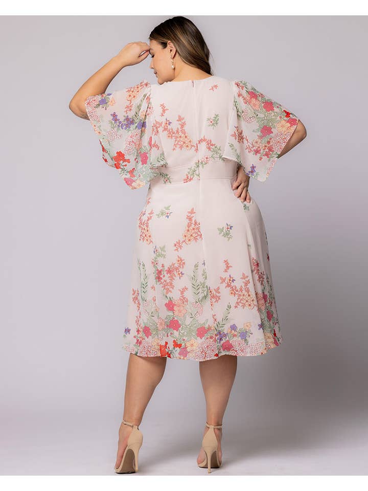 Kiyonna – wholesale Klänning - Dam – Breezy Border Print Cocktailklänning - Plus Size