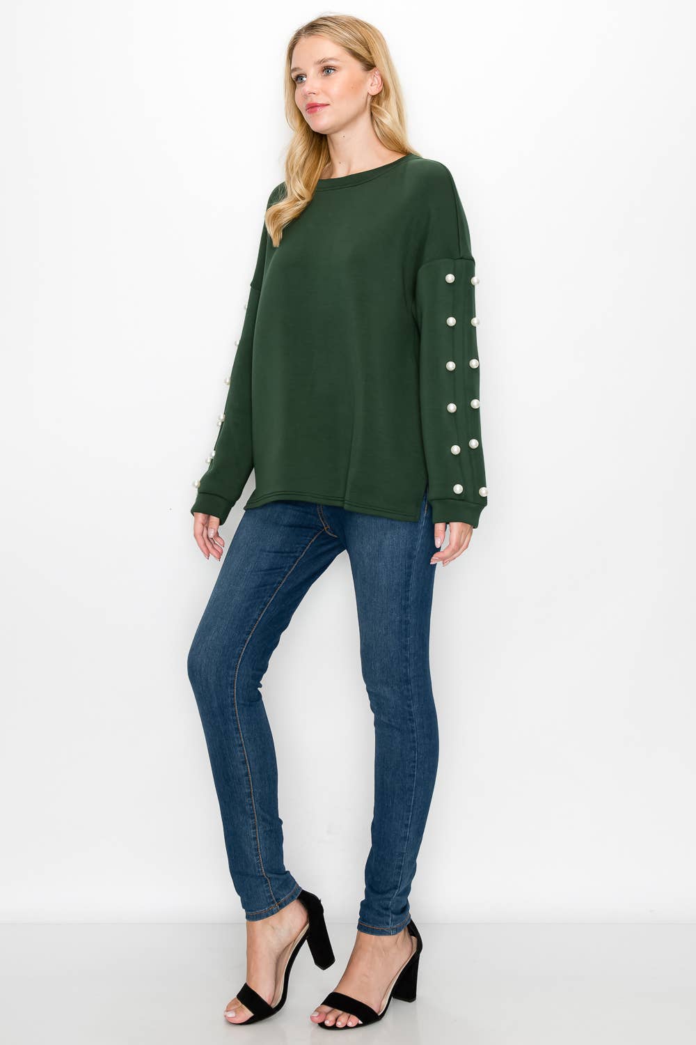 Joh Apparel - Venta al por mayor Jersey corto de punto - Mujer - Top de perlas Katri Stretch French Scuba29