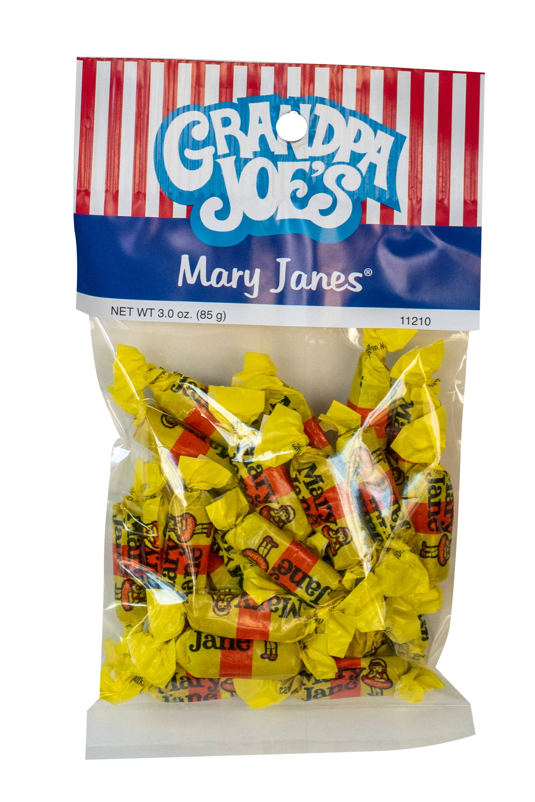 Grandpa Joe's Candy Shop - Vente Bonbons durs - Sacs Grandpa Joe's Peg, Mary Janes, 3 oz, étui 12 carats