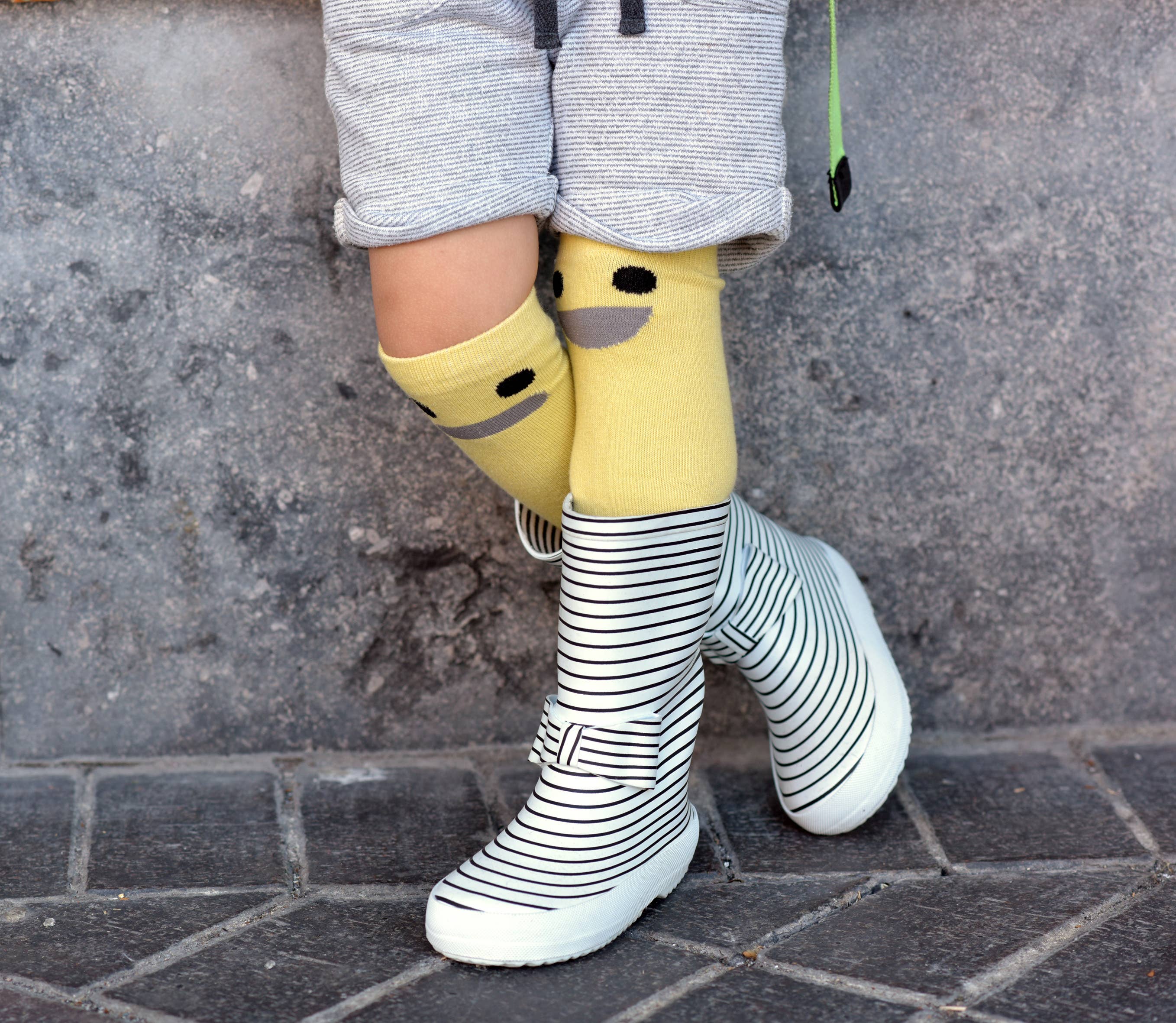 BOXBO - Wholesale Socks - Kids - Chaussettes hautes Wistiti Jaune6