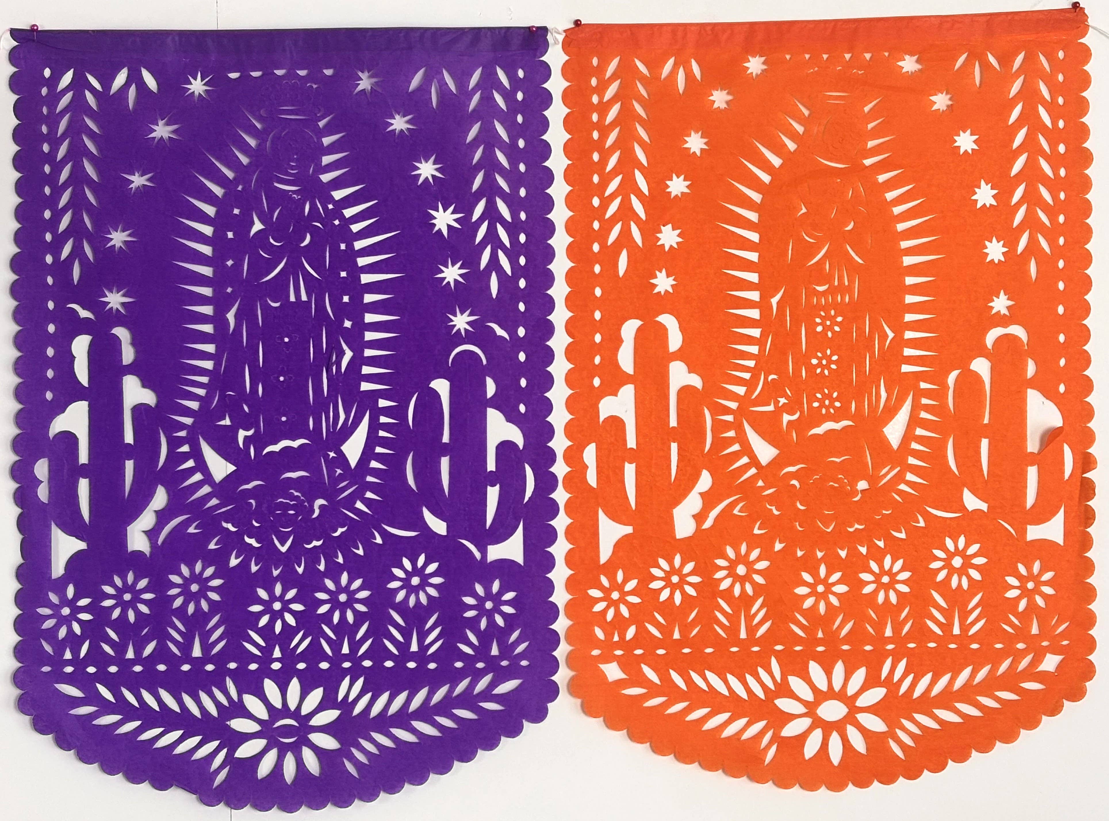 Mexican Sugar Skull - Wholesale Party Sign/Banner - Papel Picado - Guadalupe - Paper - Assorted Colors - Large1