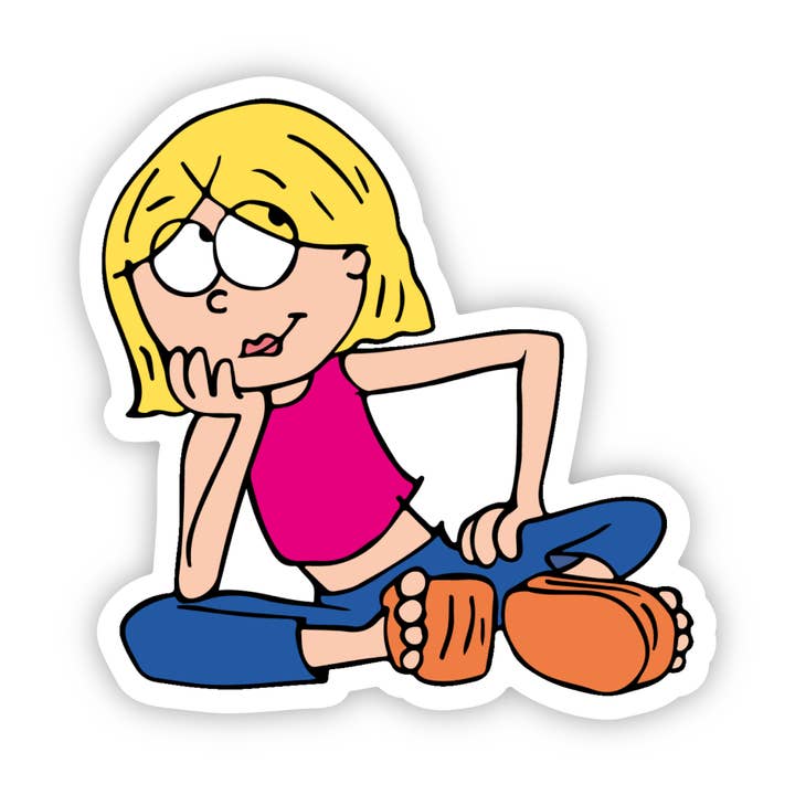 Lizzie M millennial Sticker for wholesale by Opal Rose Creative Studio