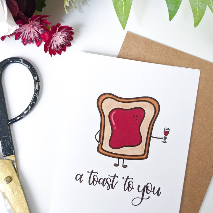 Real Happy Designs - Wholesale Everyday Greeting Card - A Toast To You Card