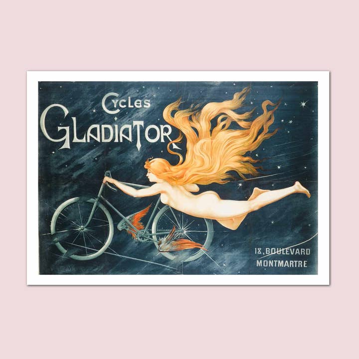Stampa pubblicitaria francese vintage gladiator Cycles per la vendita all'ingrosso da parte di Holland Road Prints