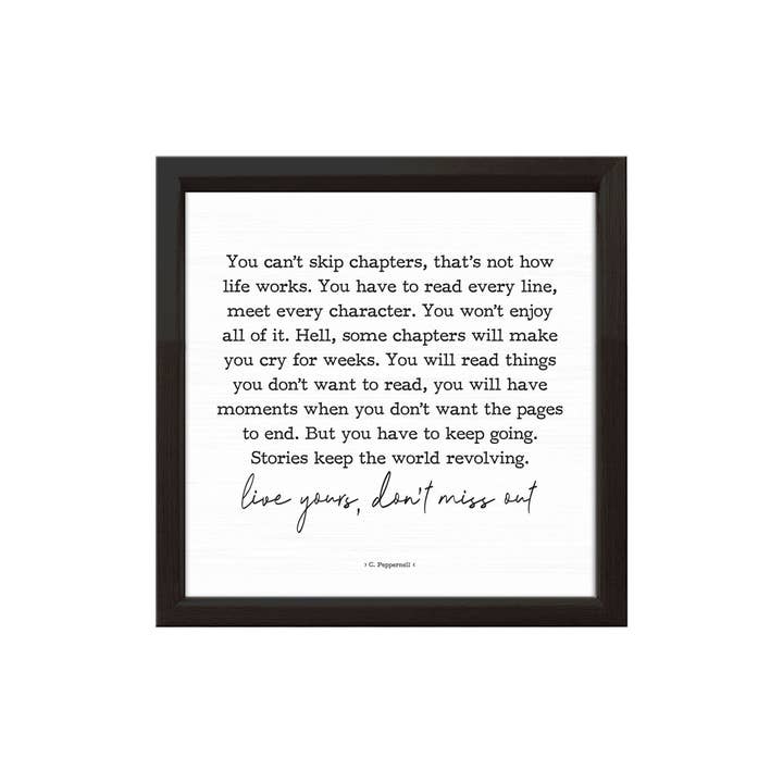 Vous ne pouvez pas sauter les chapitres | Enseigne en bois pour la vente par Pinetree Innovations