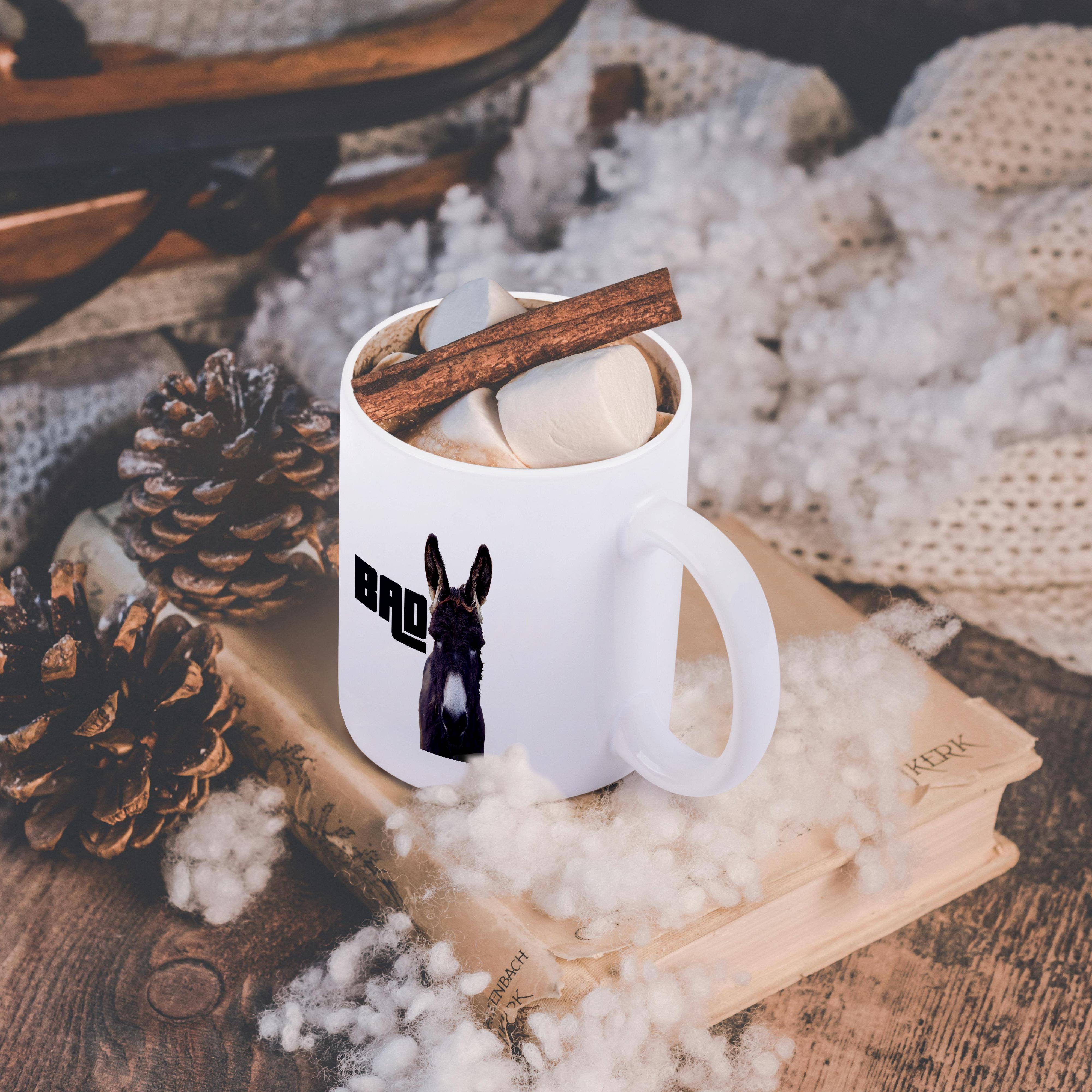 3dRose - Wholesale Coffee Mug - 3dRose, Photograph of a donkey on white background - BADASS., Mug11