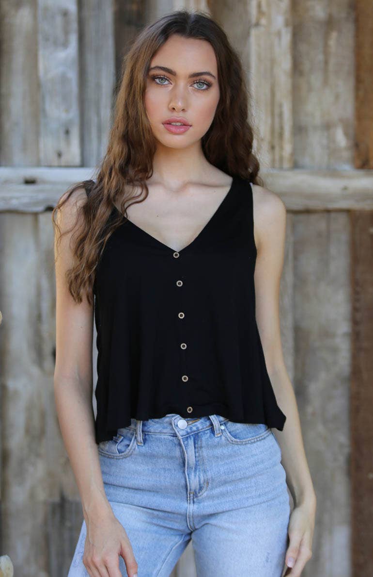 ANGIE – Engroshandel Tanktop – Kvinder – X2T72-ASIS SVINGENDE TANK TOP MED V-HALS MED ÅBEN RYG BASISTANK19