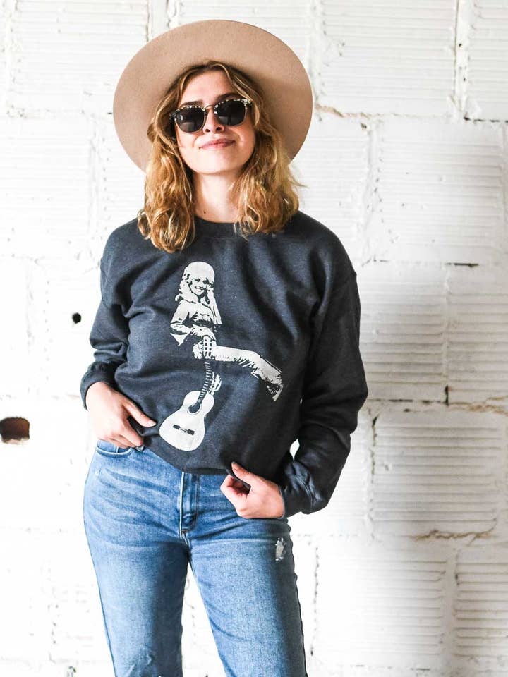 Charcoal Hey Dolly T-Shirt Sweatshirt for wholesale on Faire