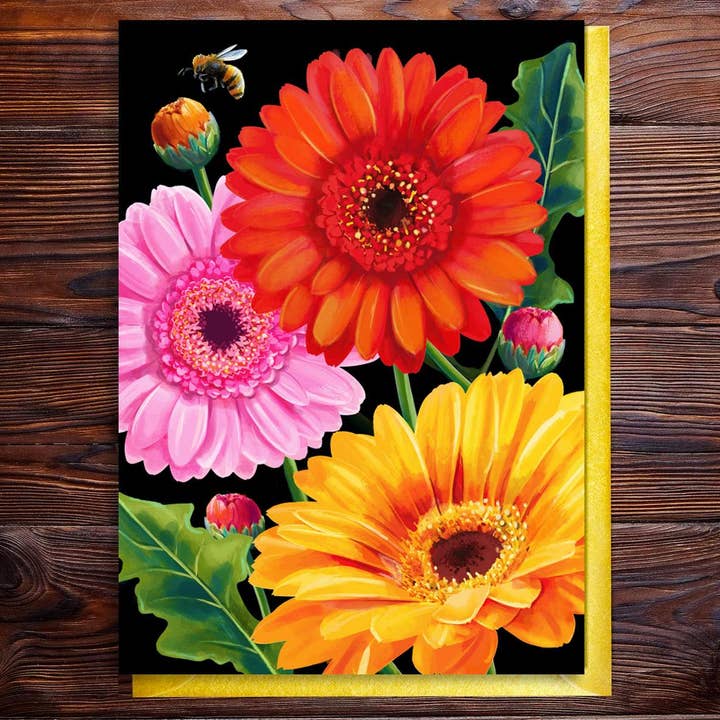 Gerbera Blank Card for wholesale by Rocket 68