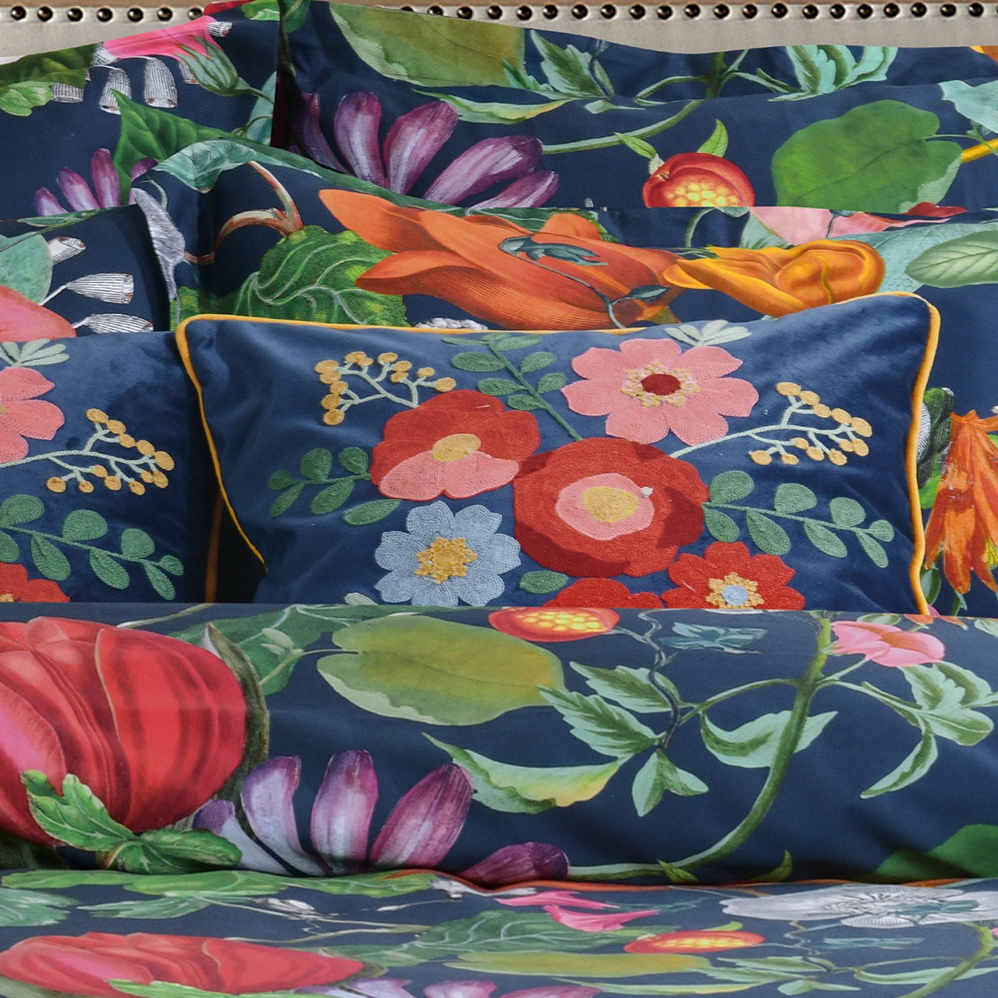 Navy Bellara Bouquet Pillow for wholesale on Faire1