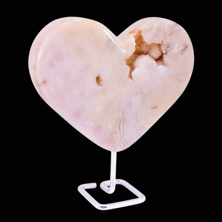 Quasar Gems USA - Wholesale Spiritual Stone/Crystal - Pink Amethyst Hearts on Stand