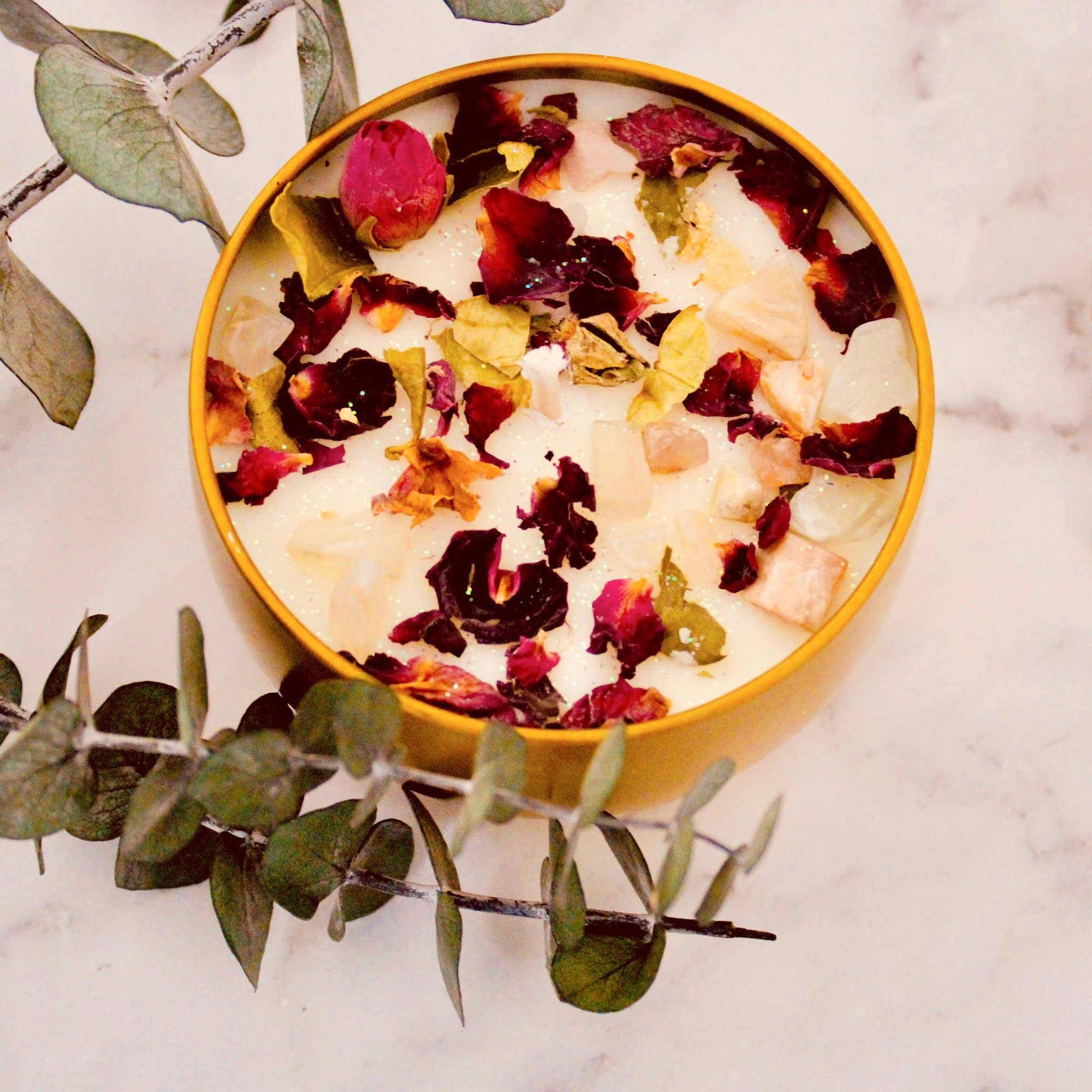 Energy Wicks - Wholesale Jar/Filled Candle - NEW BEGINNINGS CRYSTAL INTENTION CANDLE1