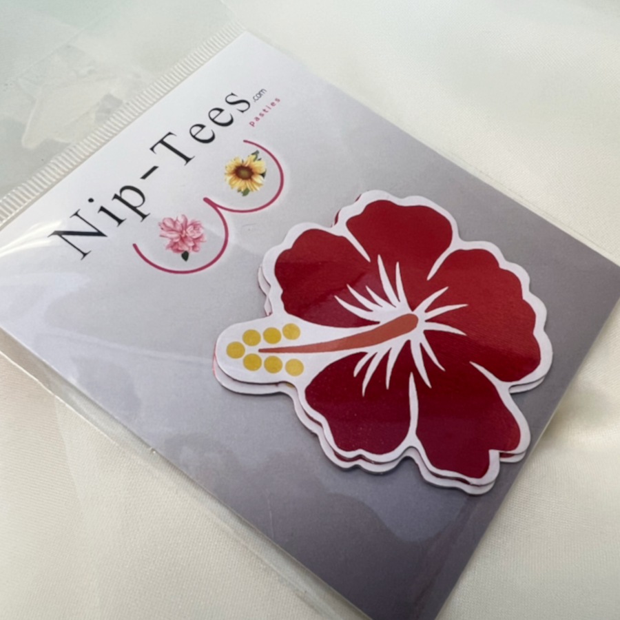 Niptees - Wholesale Nipple Pasties - Women's - Colorful Hibiscus Flower Nipple Cover Pasties 3