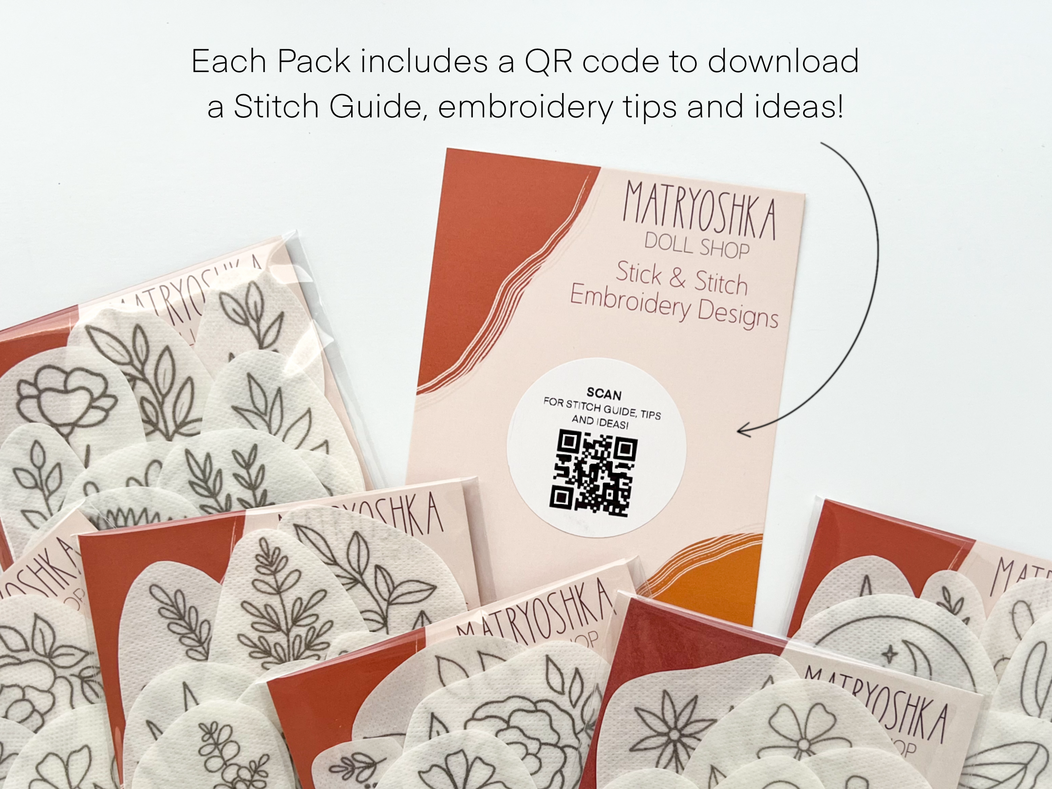 Matryoshka Doll Shop - Wholesale Embroidery/Cross Stitch Supplies - Stick & Stitch Floral embroidery patterns for clothing15