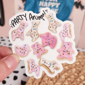 Djur Crackers Pun Vinyl klistermärke för wholesale av Claire L Designs