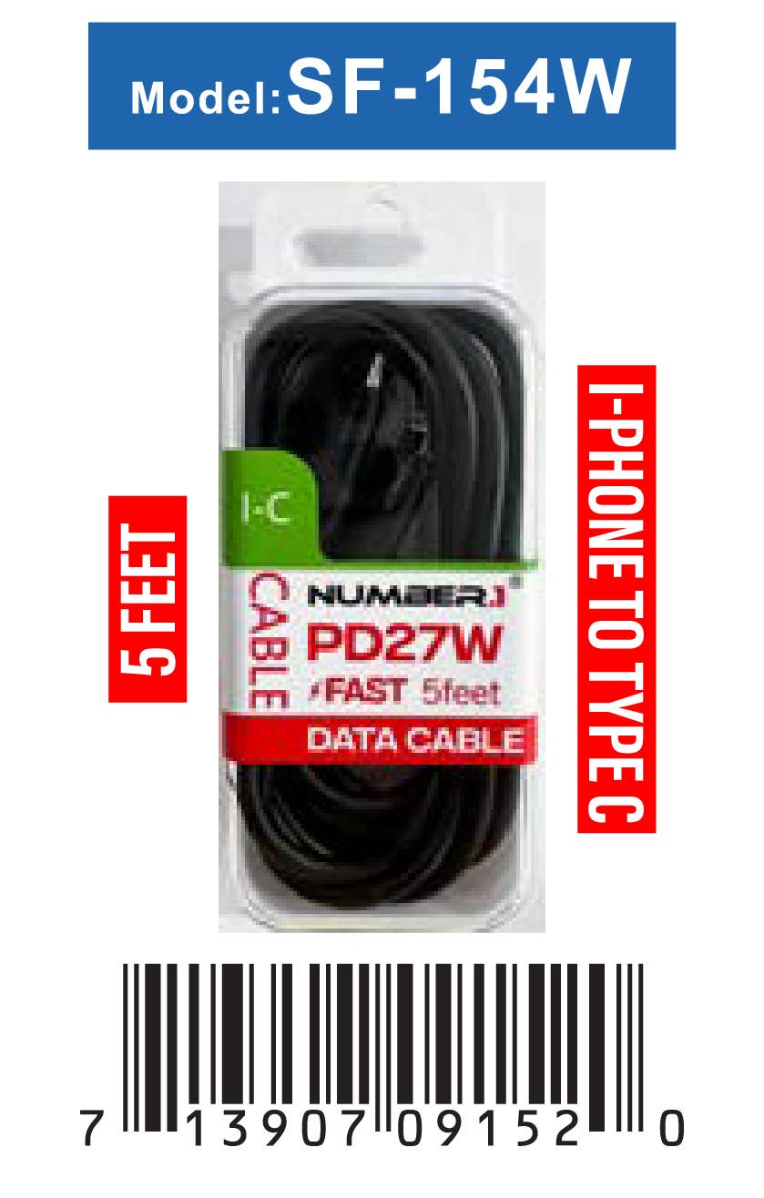 7 Star - Vendita all'ingrosso Cavo di ricarica - Cellulare Cavi e Spine Misti con Display 106 pz Articolo#YJZ-115