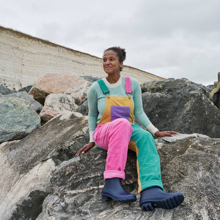 Dotty Dungarees – wholesale Overalls – Women's – Adult Bright Patchwork Corduroy Dungarees1