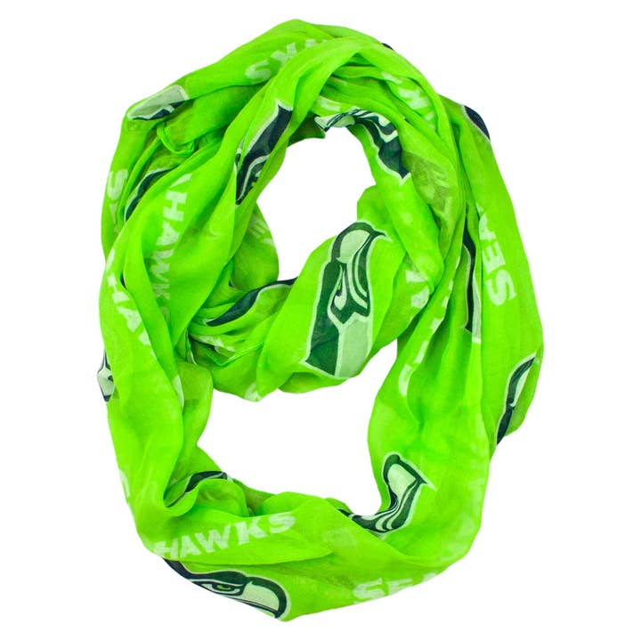 NFL Seattle Seahawks Sheer Infinity Scarf for wholesale by Little Earth Productions