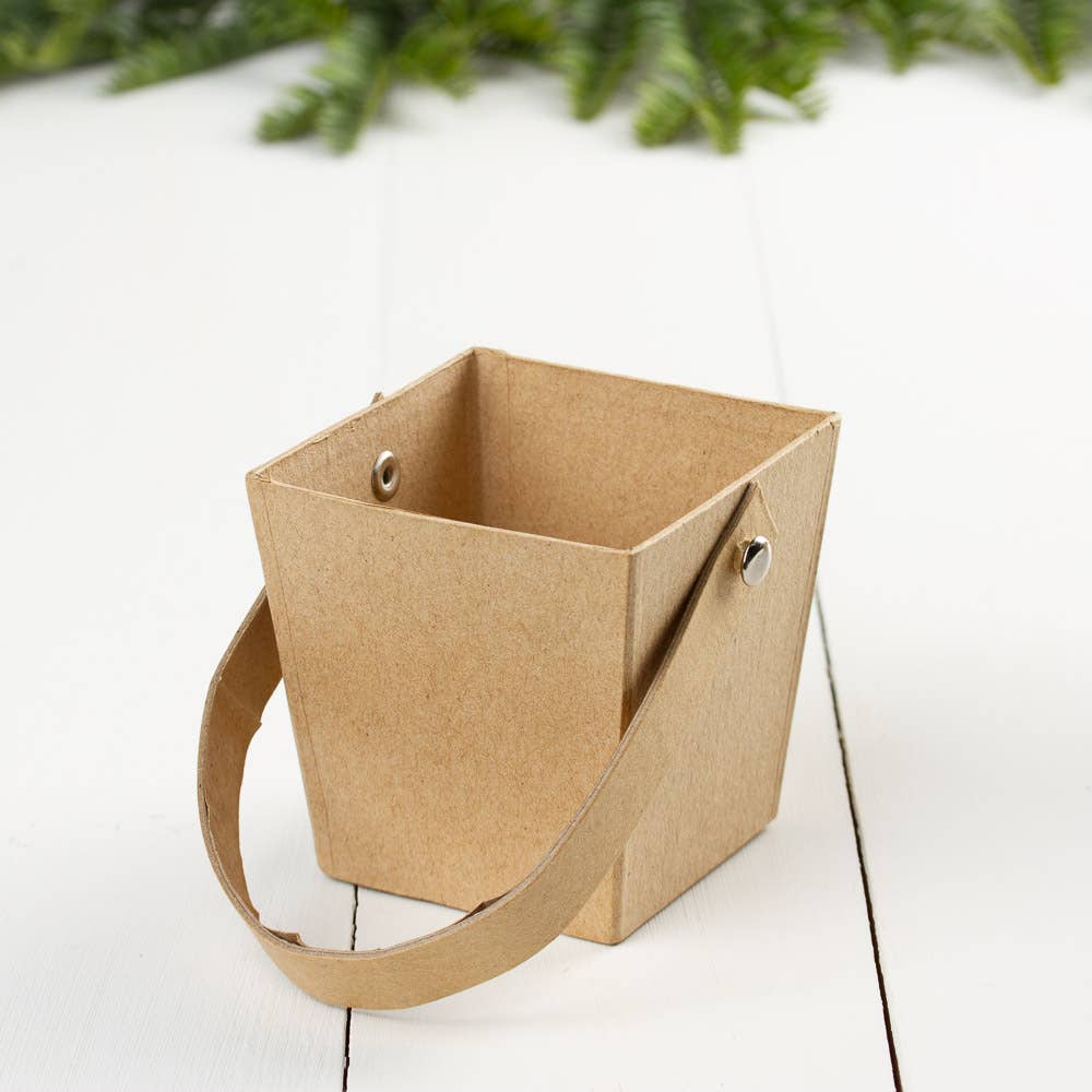 Factory Direct Craft – Cesta por atacado – Cesto Quadrado de Papel Machê com Asa1