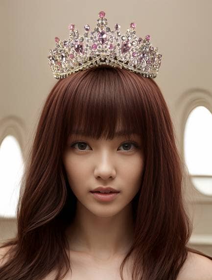 Happy Dream Gifts - Wholesale Tiara - Women's - Princess Pink Tiara, Luxury Gold Crown, Crystal Headpiece1