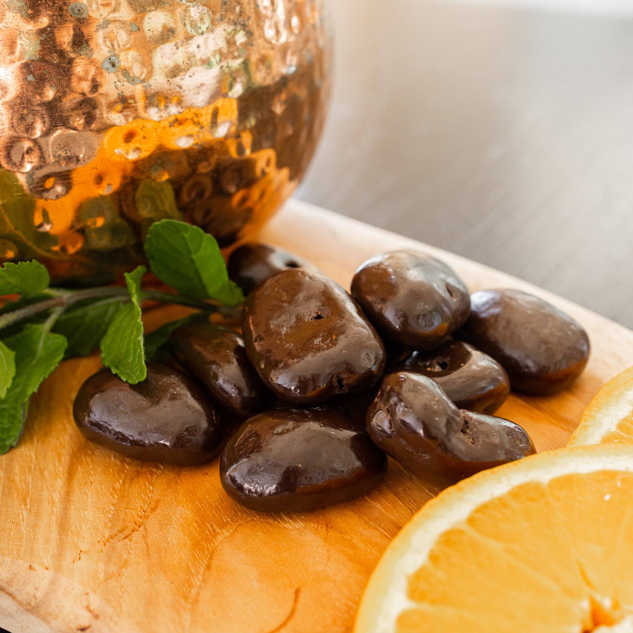 Ellis Bros. Pecans - Wholesale Chocolate Covered Sweets - Dark Chocolate Amaretto Pecans0