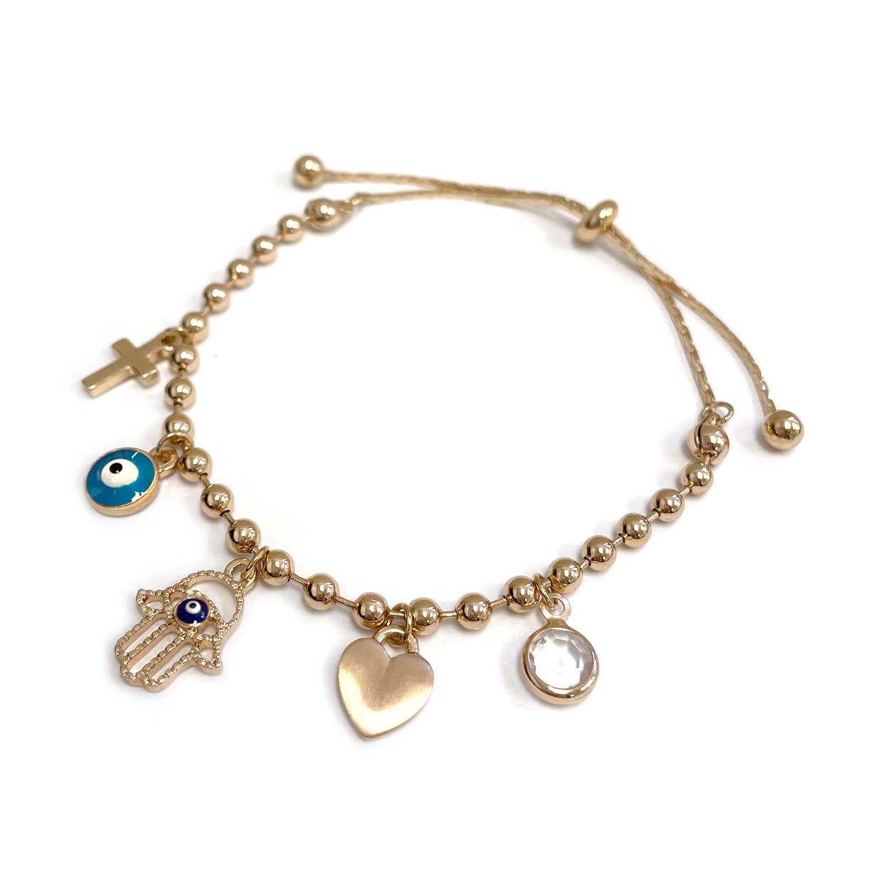 StarryNYC - Wholesale Charm/Dangle Bracelet - CCB Beads Adjustable with Multi Charm Dangle Bracelet3